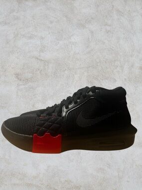 Nike LeBron Witness 8 in the "Black/University Red/White" Men’s 6.5